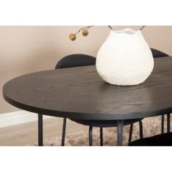 Skate Ovalt spisebordssæt - Sort