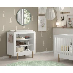 Skiftbord/kommode til baby – Smile, hvid