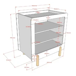 Skiftbord/kommode til baby – Smile, hvid