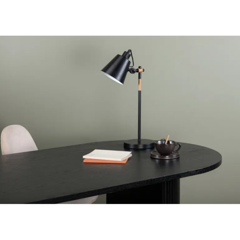 Skott Bordlampe - Sort og Træ