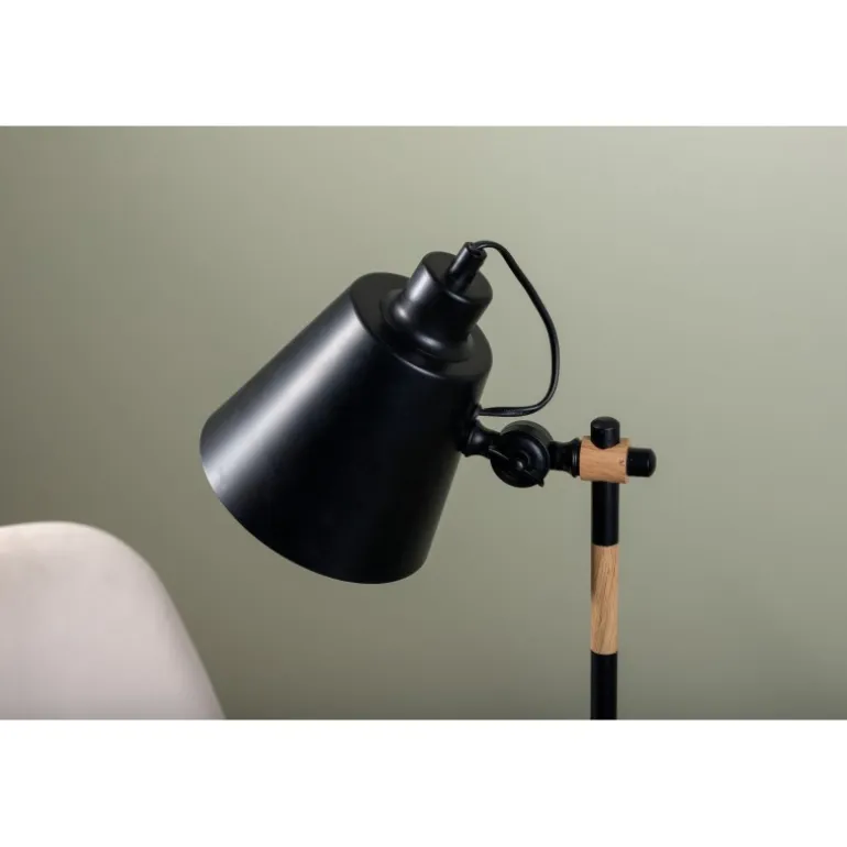 Skott Bordlampe - Sort og Træ