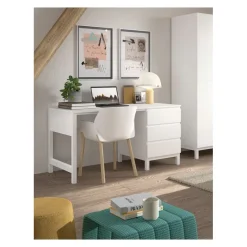 Skrivebord Eva 90 x 200 cm – hvid
