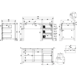 Skrivebord i massivt fyr – Alex, natur