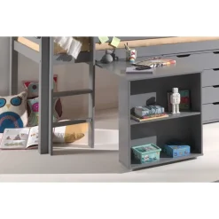 Skrivebord til halvhøj seng – Pino, grå