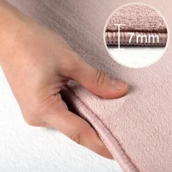 Sky Kortluvet tæppe Ensfarvet - Rosa