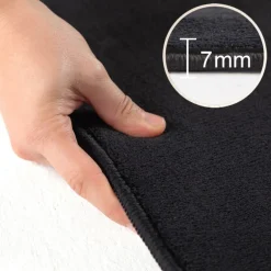 Sky Kortluvet Tæppeløber Ensfarvet - Sort