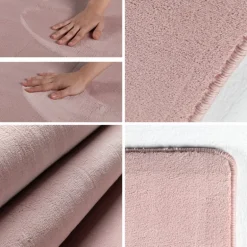 Sky Kortluvet Tæppeløber Ensfarvet - Rosa