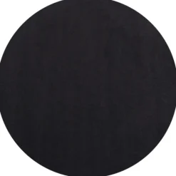 Sky Rund Kortluvet tæppe Ensfarvet - Sort