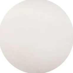Sky Rund Kortluvet tæppe Ensfarvet - Creme