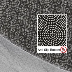 Sky Rund Kortluvet tæppe Ensfarvet - Sølv