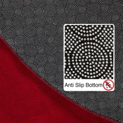 Sky Rund Kortluvet tæppe Ensfarvet - Rød