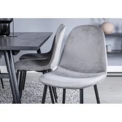 Slank t Spisebordssæt - Sort og Grå