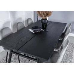 Slank t Spisebordssæt - Sort og Grå