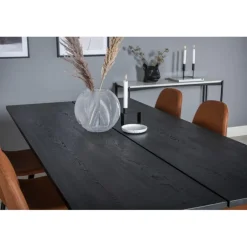 Slankt t Spisebordssæt - Sort og Brun