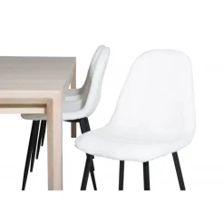 Slider Spisebordssæt - Sort, Natur og Hvid