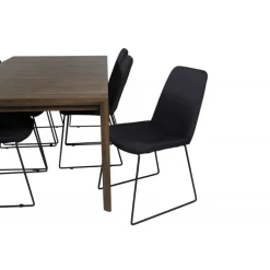 Slider Spisebordssæt - Sort og Natur