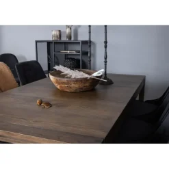 Slider Spisebordssæt - Sort og Natur