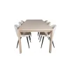 Slider t Spisebordssæt - Beige, Sort og Natur og Hvid