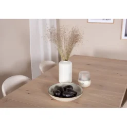 Slider t Spisebordssæt - Beige, Sort og Natur og Hvid