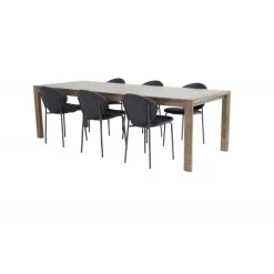 Slider t Spisebordssæt - Sort og Natur