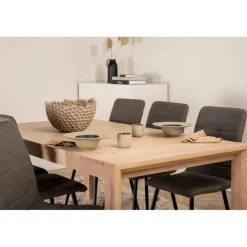 Slider t Spisebordssæt - Sort, Grå, Natur og Hvid