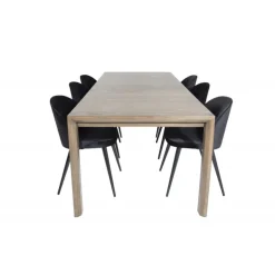 Slider t Spisestuesæt - Sort og Natur