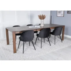 Slider t Spisestuesæt - Sort og Natur