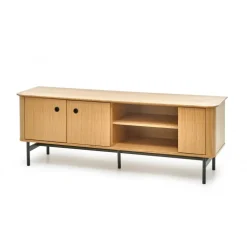 SMART RTV-1 TV bord - Naturlig eg/Sort