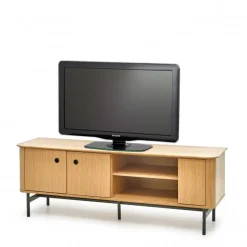 SMART RTV-1 TV bord - Naturlig eg/Sort