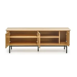 SMART RTV-1 TV bord - Naturlig eg/Sort