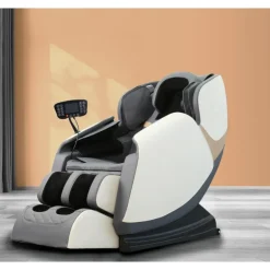 SOLARIA massagestol / varmefunktion / farver: Creme / Grå / guld