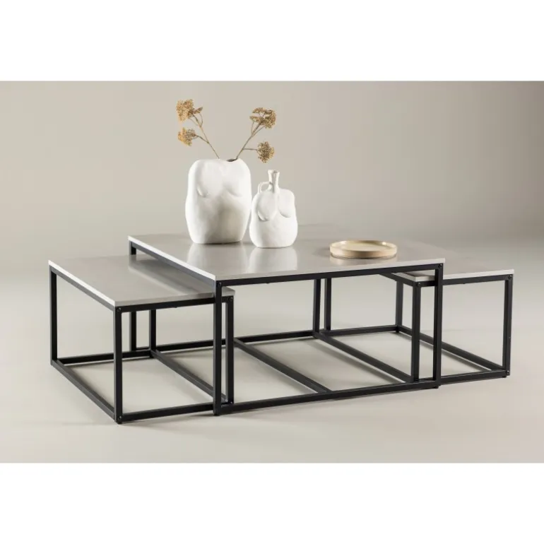 Solna Sofabordsæt - Sort og Grå