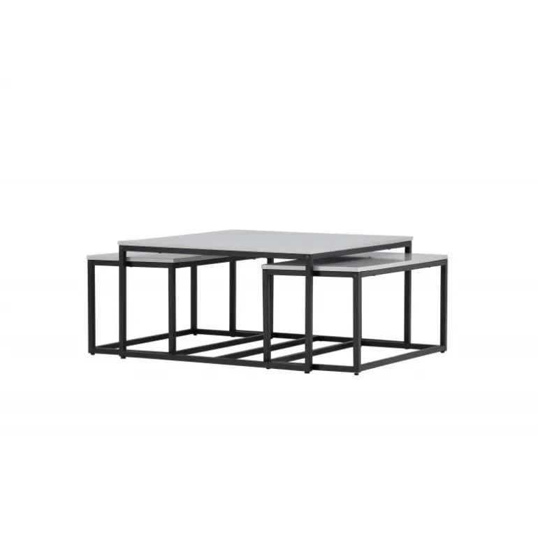 Solna Sofabordsæt - Sort og Grå