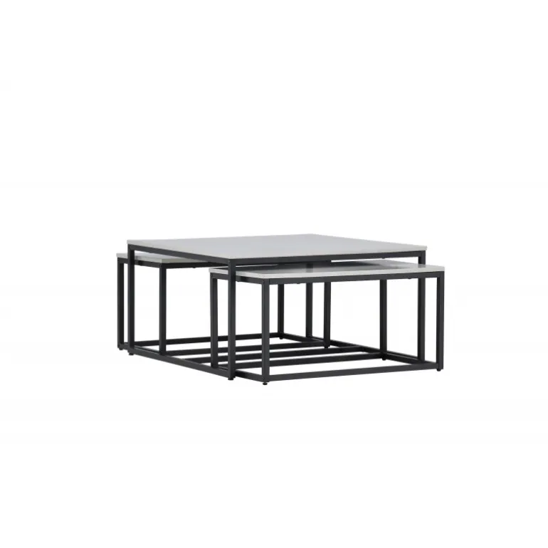 Solna Sofabordsæt - Sort og Grå