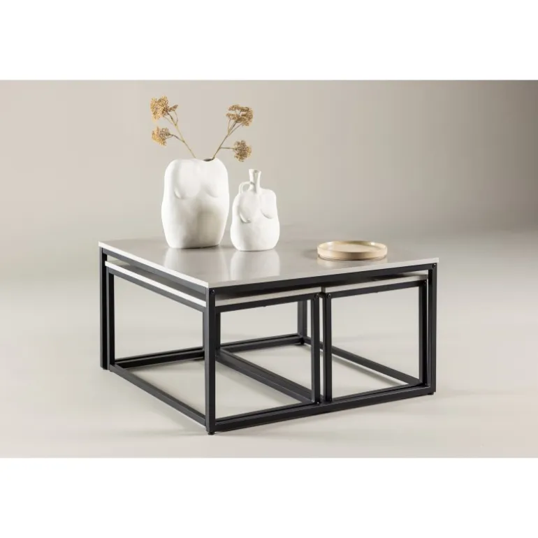Solna Sofabordsæt - Sort og Grå