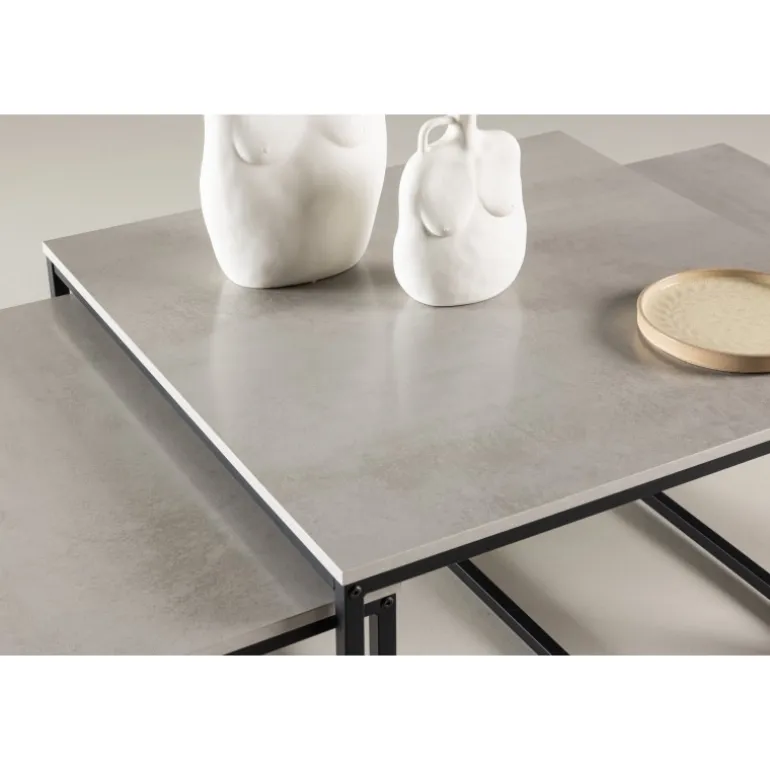 Solna Sofabordsæt - Sort og Grå