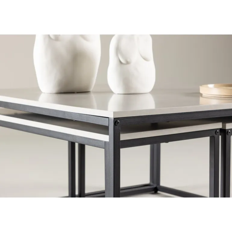 Solna Sofabordsæt - Sort og Grå