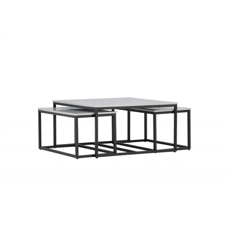 Solna Sofabordsæt - Sort og Grå