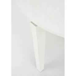 SORBUS Rund Spisebord med udtræk 100cm udvides til 200cm - Hvid