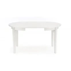 SORBUS Rund Spisebord med udtræk 100cm udvides til 200cm - Hvid