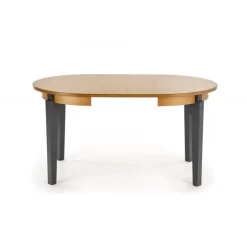 SORBUS Rund Spisebord med udtræk 100cm udvides til 200cm - Eg / grafit