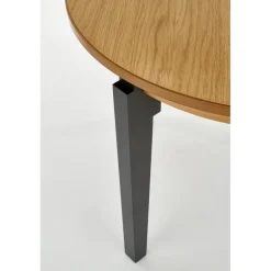 SORBUS Rund Spisebord med udtræk 100cm udvides til 200cm - Eg / grafit