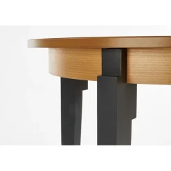 SORBUS Rund Spisebord med udtræk 100cm udvides til 200cm - Eg / grafit