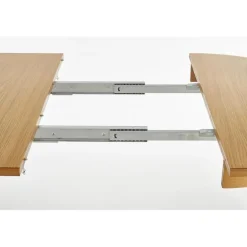 SORBUS Rund Spisebord med udtræk 100cm udvides til 200cm - Eg / grafit