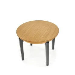 SORBUS Rund Spisebord med udtræk 100cm udvides til 200cm - Eg / grafit