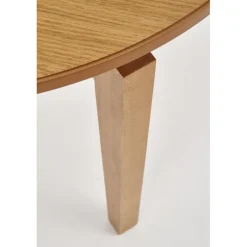 SORBUS Rund Spisebord med udtræk 100cm udvides til 200cm Honningeg