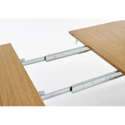 SORBUS Rund Spisebord med udtræk 100cm udvides til 200cm Honningeg