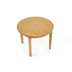 SORBUS Rund Spisebord med udtræk 100cm udvides til 200cm Honningeg