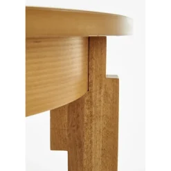 SORBUS Rund Spisebord med udtræk 100cm udvides til 200cm Honningeg