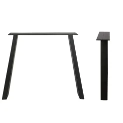 Sort pulverlakeret skrå stel til plankeborde 2 stk